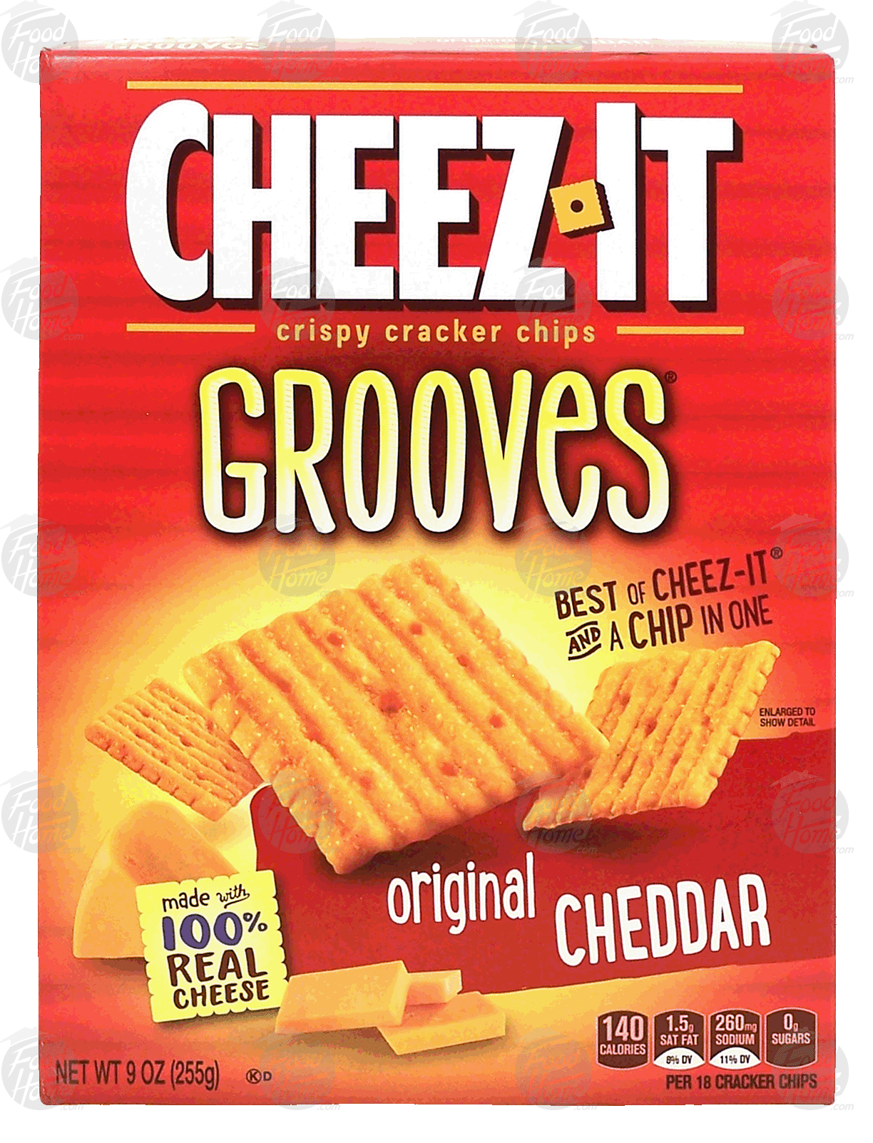 Sunshine Cheez-It grooves; original cheddar crispy cracker chips Full-Size Picture